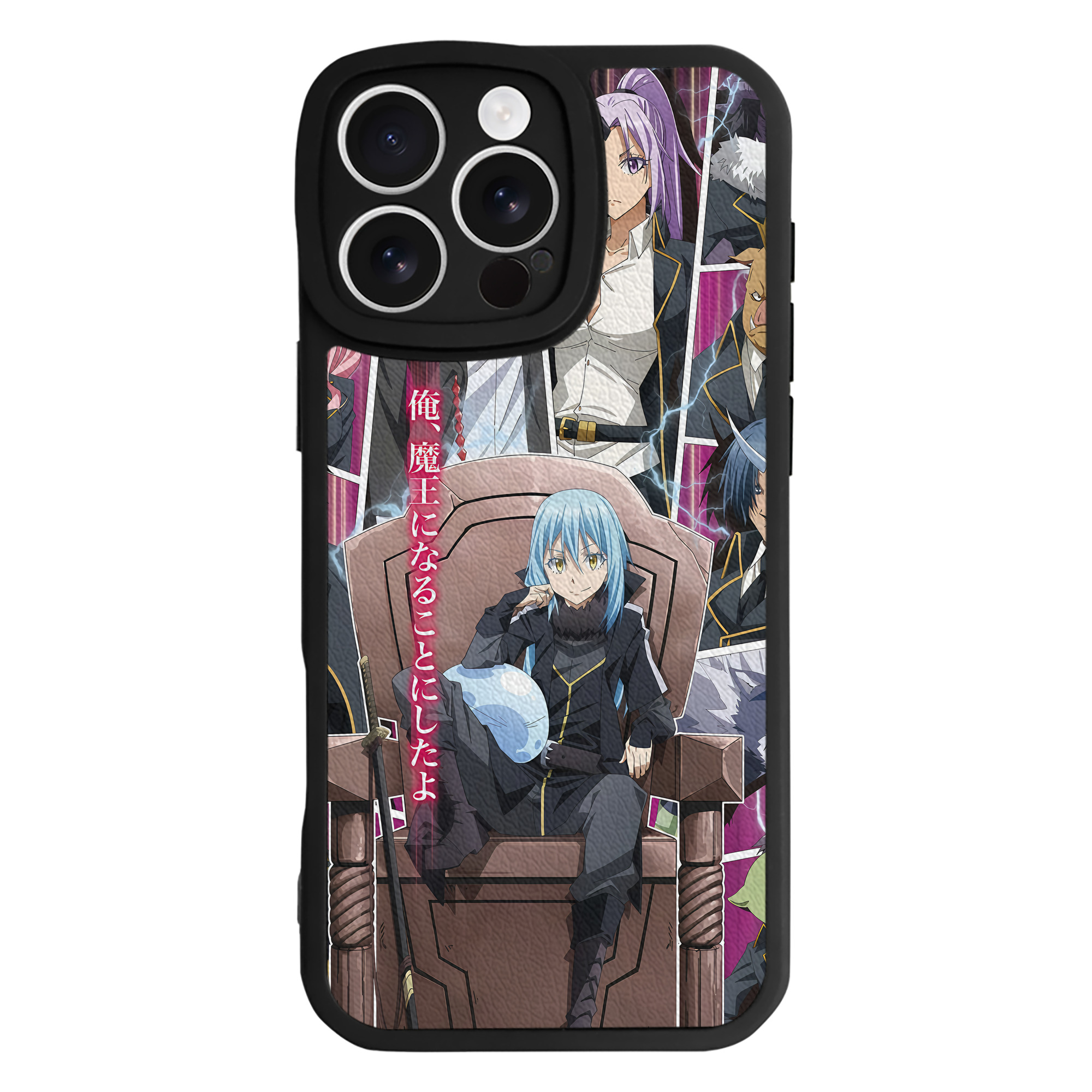 （画像用） 転スラ Regarding Reincarnated to Slime 【iPhone 16シリーズ対応】シリコンスマホケース（レザー調） 材質：シリコン